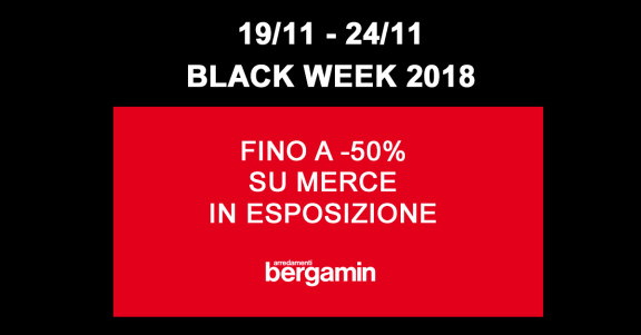 Approfitta degli sconti della Black Week 2018!