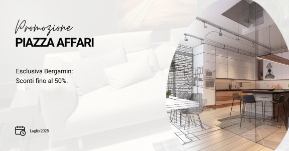 Piazza Affari Bergamin: sconti fino al 50%