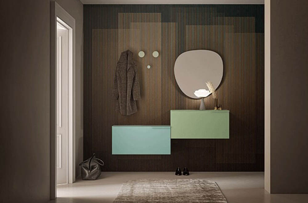 Specchio scarpiera con estetica minimale design