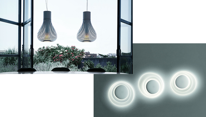 Illuminazione Bergamin di Flos e Foscarini